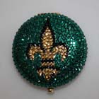 0, KATHRINE BAUMANN - HERALDIC FIGURE - LILIE (BACK - GREEN RHINESTONES)